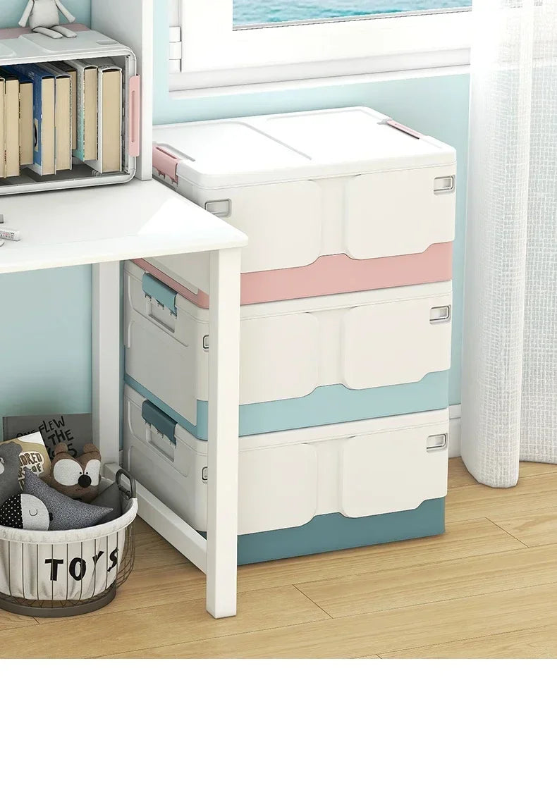 Storage box foldable book box student classroom organizing box snack toy storage box living room extra large with lid