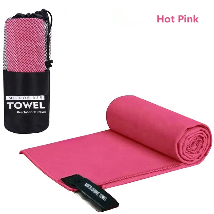 Toalha de esportes de secagem rápida, toalha de microfibra, acampamento ao ar livre, caminhadas, praia, ioga, ginásio, fitness, basquete, corrida, ao ar livre, 40x80 cm, 76x152cm