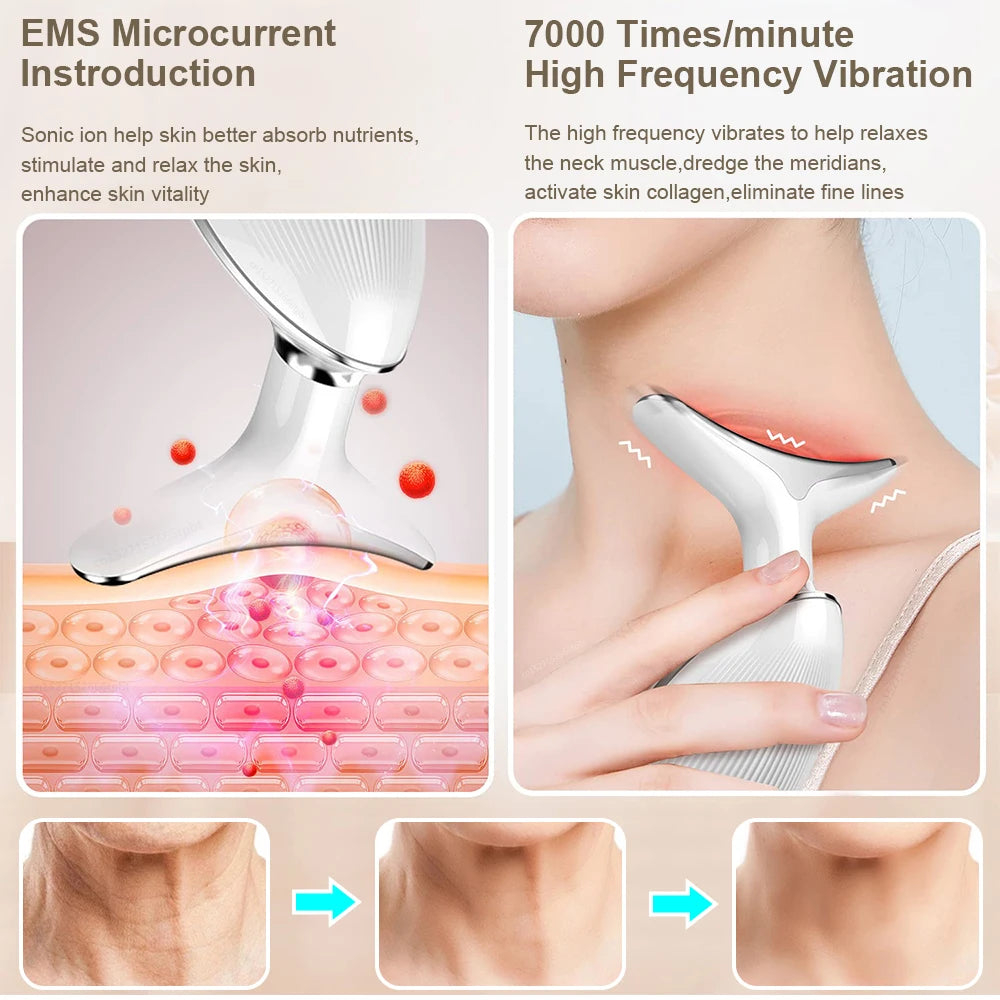 ems facial massager, microcurrent device, face lifting tool, red light therapy, anti aging massager, skin tightening device, rechargeable face tool, portable facial device, vibration face massager, beauty device
