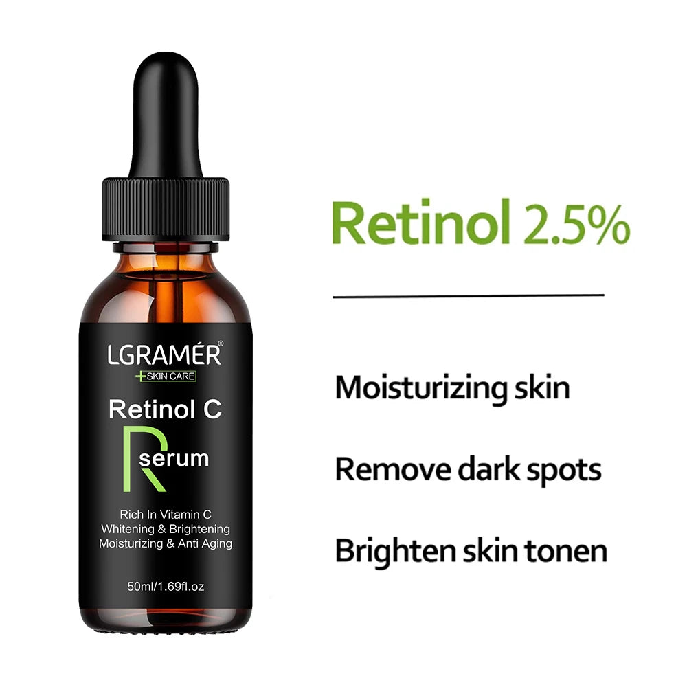 Vitamin C Facial Essence Contains Hyaluronic Acid Dark Spot Remover Moisturizing Repair Anti-aging Essence Facial Skin Care 50ml