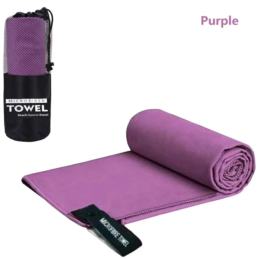 Toalha de esportes de secagem rápida, toalha de microfibra, acampamento ao ar livre, caminhadas, praia, ioga, ginásio, fitness, basquete, corrida, ao ar livre, 40x80 cm, 76x152cm
