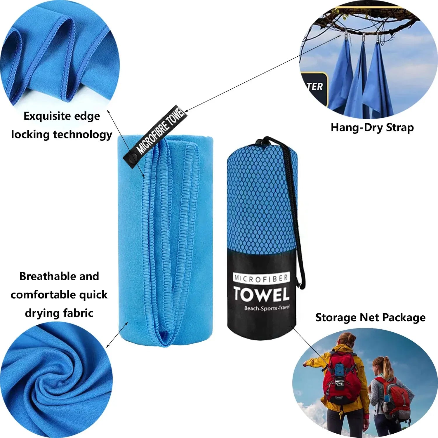 sports towel, microfiber towel, quick dry towel, gym towel, travel towel, camping towel, beach towel, yoga towel, absorbent towel, lightweight towel