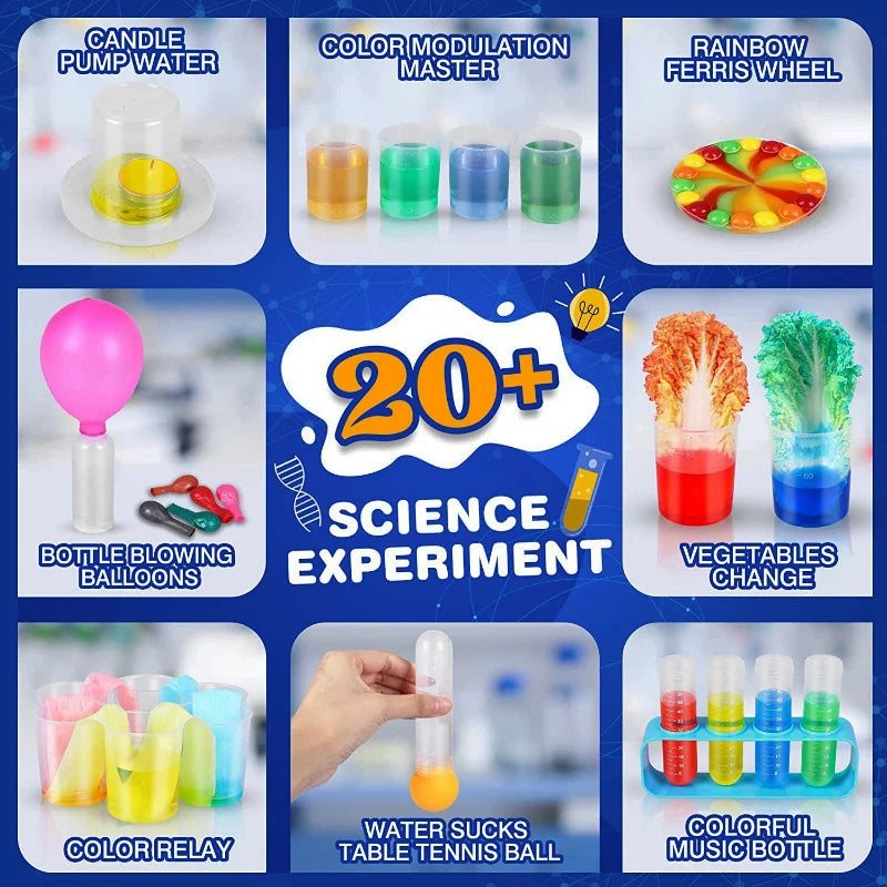 science kit for kids, STEM experiments, kids lab kit, educational toys, science toys, chemistry set, hands-on learning, home science kit, CE certified toy, gifts for kids