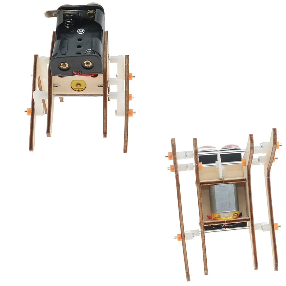 spider robot kit, DIY robot kit, STEM toy, educational robot, wooden puzzle robot, mechanical spider, robotics kit, science toy, engineering toy, gifts for kids