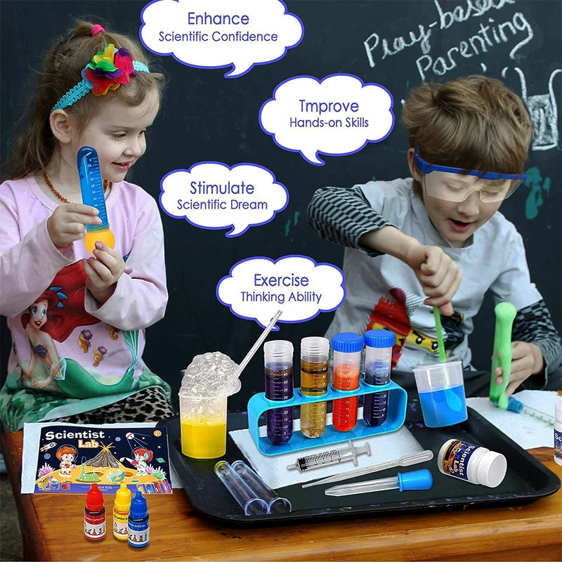 science kit for kids, STEM experiments, kids lab kit, educational toys, science toys, chemistry set, hands-on learning, home science kit, CE certified toy, gifts for kids