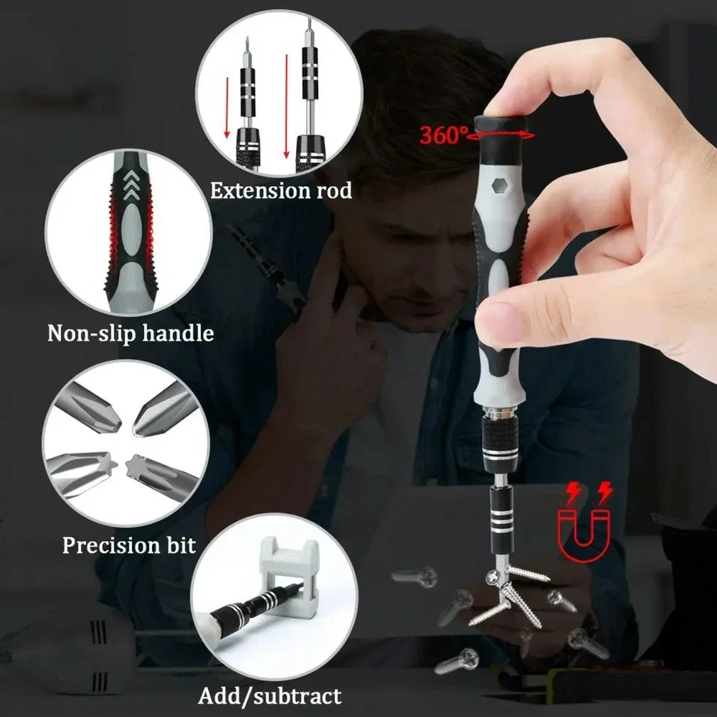 precision screwdriver set, electronics repair kit, 115 in 1 tool set, magnetic screwdriver bits, laptop repair tools, phone repair kit, diy electronics kit, portable tool kit, anti slip handle tools, gadget repair set