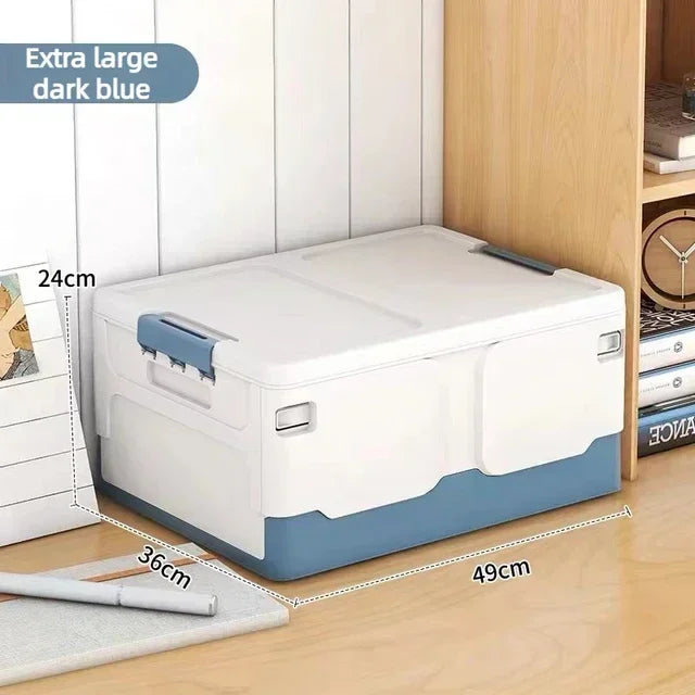 foldable storage box, storage box with lid, collapsible organizer, dustproof storage bin, fabric storage box, closet organizer, space saving box, foldable container, home storage box, office storage box