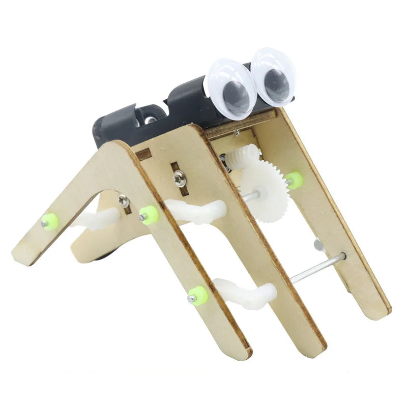 spider robot kit, DIY robot kit, STEM toy, educational robot, wooden puzzle robot, mechanical spider, robotics kit, science toy, engineering toy, gifts for kids