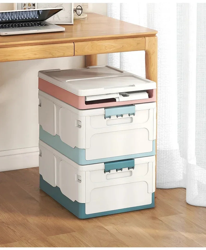 Storage box foldable book box student classroom organizing box snack toy storage box living room extra large with lid