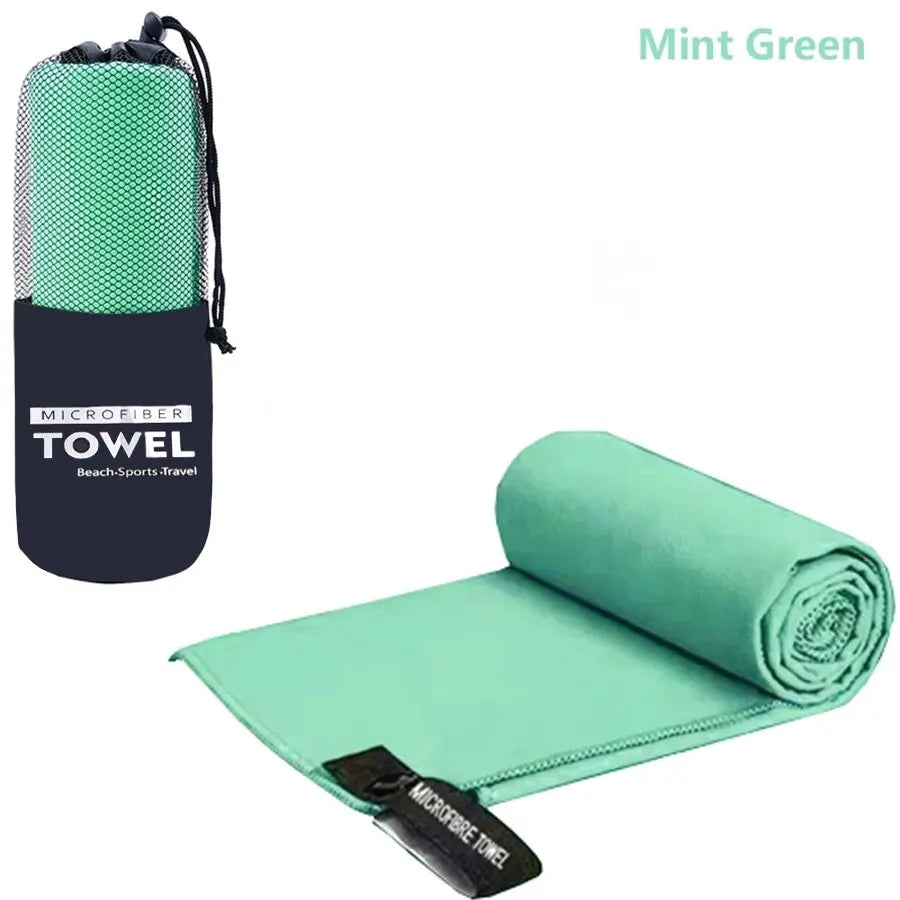Toalha de esportes de secagem rápida, toalha de microfibra, acampamento ao ar livre, caminhadas, praia, ioga, ginásio, fitness, basquete, corrida, ao ar livre, 40x80 cm, 76x152cm