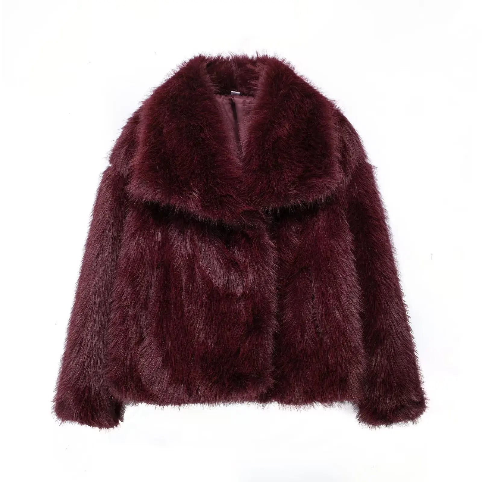 faux fur jacket, cropped jacket, womens winter coat, elegant outerwear, cozy fur jacket, stylish winter jacket, lapel collar coat, animal-friendly fashion, warm jacket, autumn fashion