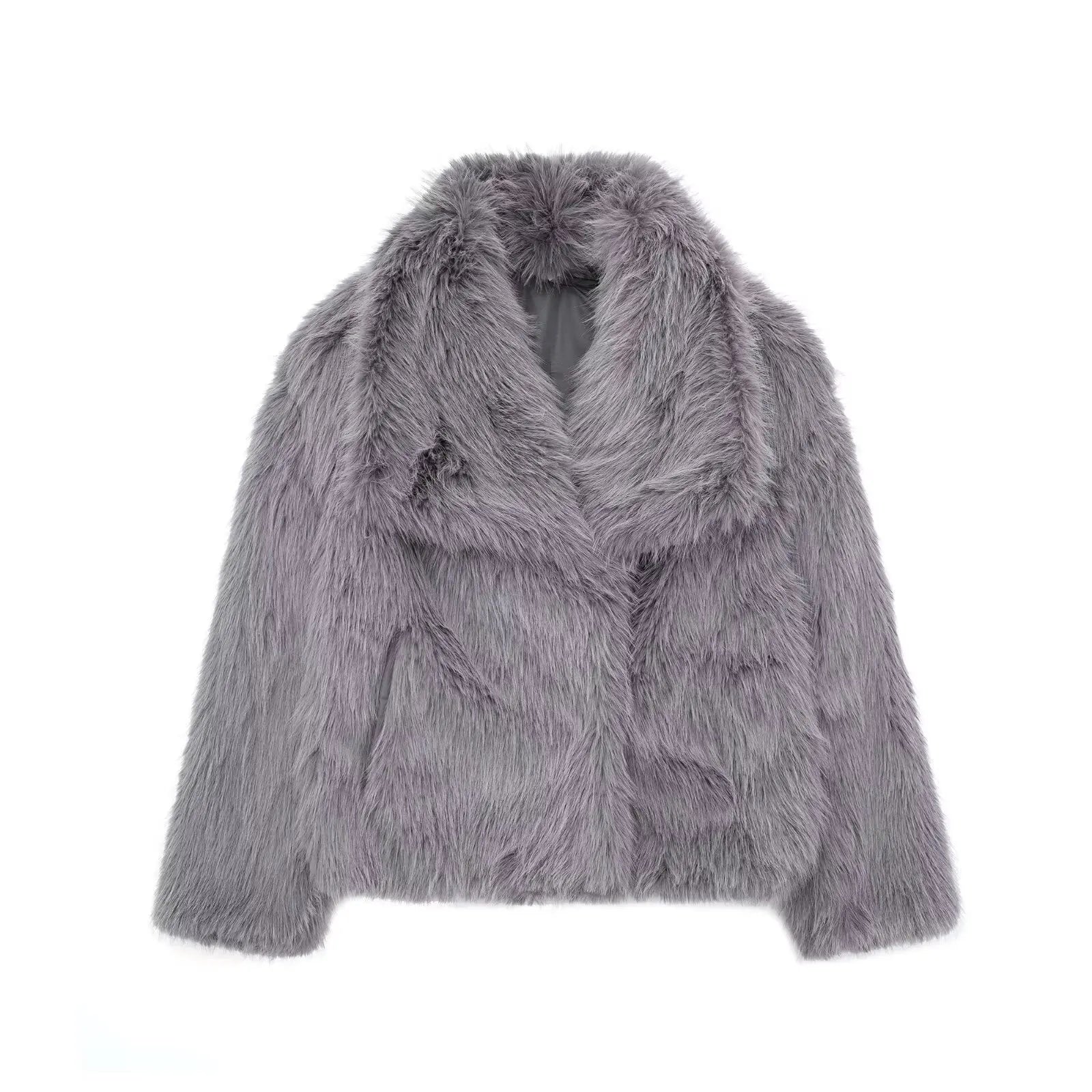 faux fur jacket, cropped jacket, womens winter coat, elegant outerwear, cozy fur jacket, stylish winter jacket, lapel collar coat, animal-friendly fashion, warm jacket, autumn fashion