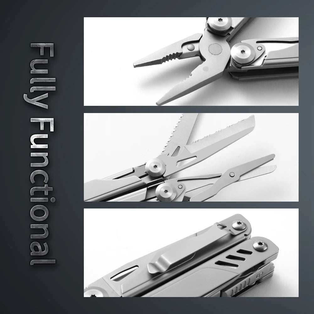multitool knife, pocket knife set, 18 in 1 tool, stainless steel multitool, camping multitool, survival gear, edc multitool, pliers multitool, handyman tool, outdoor knife set