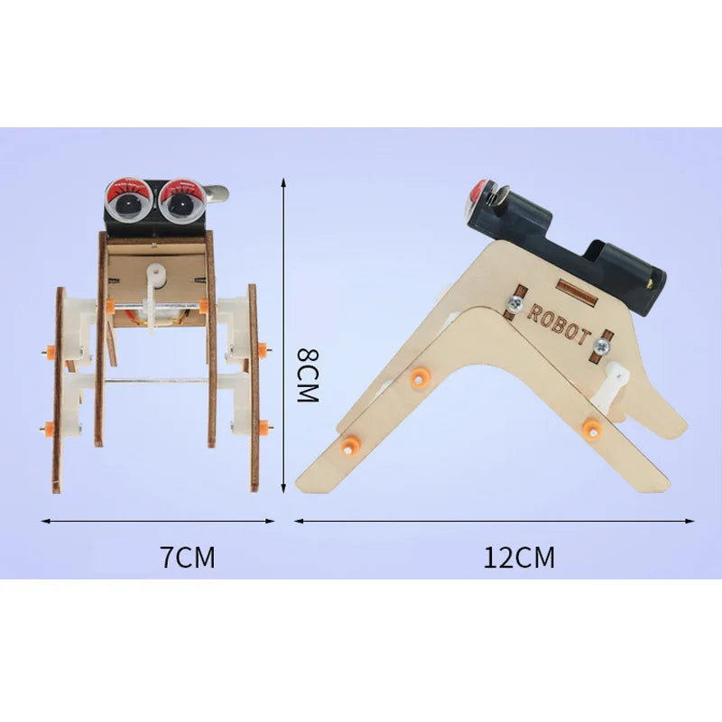 spider robot kit, DIY robot kit, STEM toy, educational robot, wooden puzzle robot, mechanical spider, robotics kit, science toy, engineering toy, gifts for kids