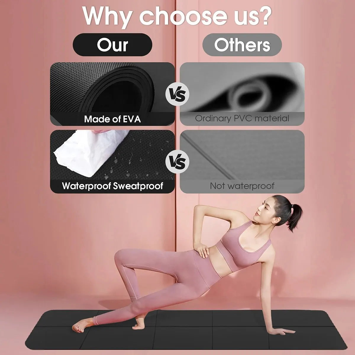 yoga mat, eva yoga mat, anti slip mat, 4mm yoga mat, pilates mat, fitness exercise mat, non slip workout mat, portable yoga mat, home training mat, lightweight yoga mat