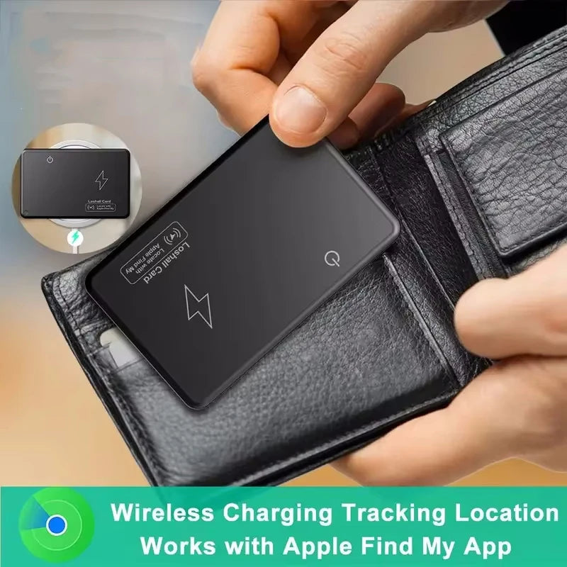 gps wallet tracker, apple find my tracker, wireless card tracker, slim gps locator, anti loss wallet tracker, waterproof item tracker, credit card size tracker, real time gps tracker, bluetooth wallet tracker, wireless charging tracker