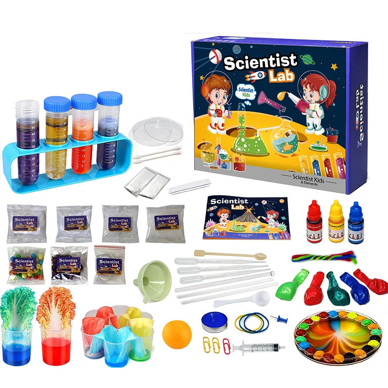 science kit for kids, STEM experiments, kids lab kit, educational toys, science toys, chemistry set, hands-on learning, home science kit, CE certified toy, gifts for kids