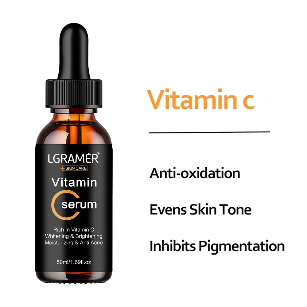 Vitamin C Facial Essence Contains Hyaluronic Acid Dark Spot Remover Moisturizing Repair Anti-aging Essence Facial Skin Care 50ml