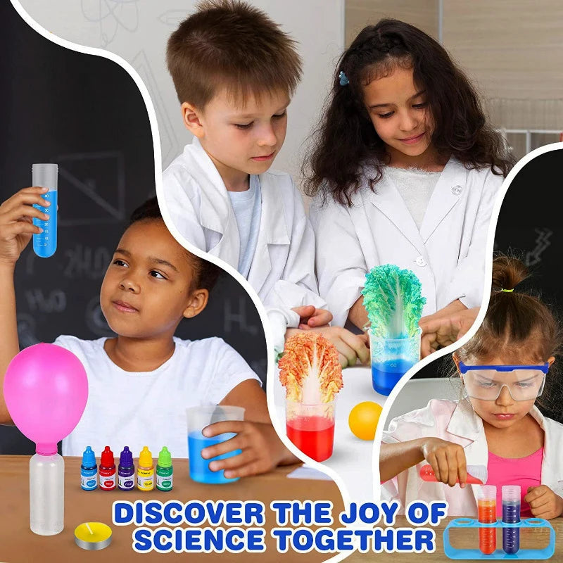 science kit for kids, STEM experiments, kids lab kit, educational toys, science toys, chemistry set, hands-on learning, home science kit, CE certified toy, gifts for kids