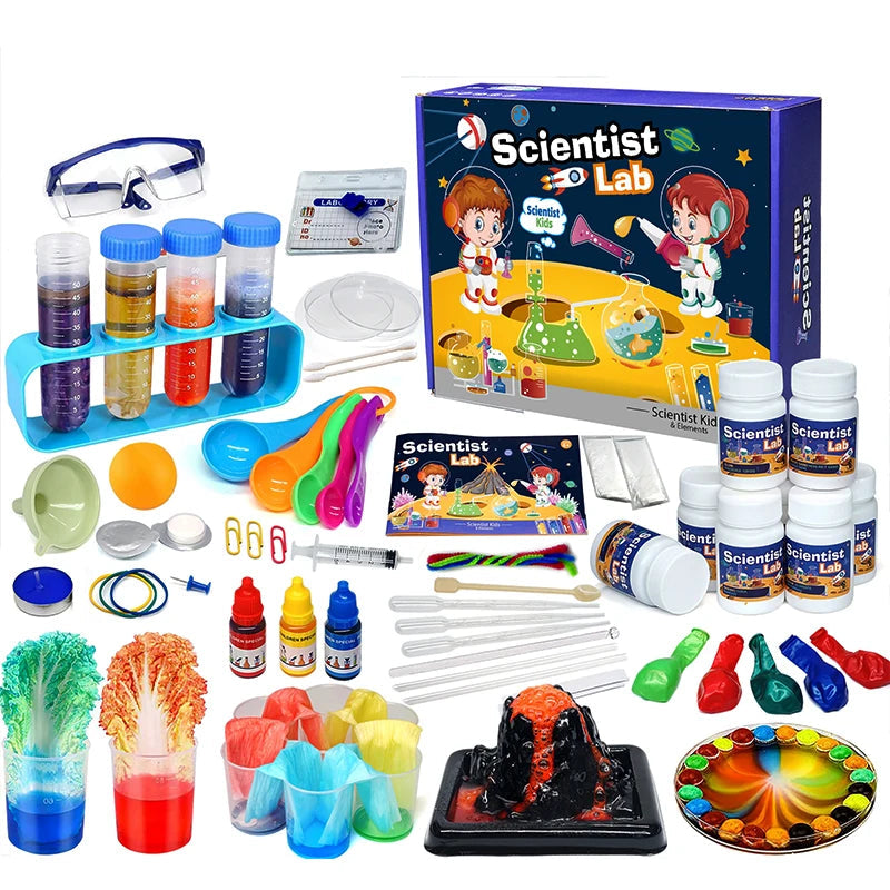 Kit de brinquedos científicos e de química, experimentos de laboratório de haste, jogos educativos, venda quente, brinquedo educacional infantil diy, brinquedos científicos para crianças