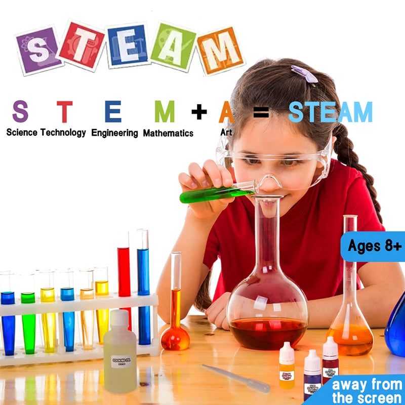 science kit for kids, STEM experiments, kids lab kit, educational toys, science toys, chemistry set, hands-on learning, home science kit, CE certified toy, gifts for kids