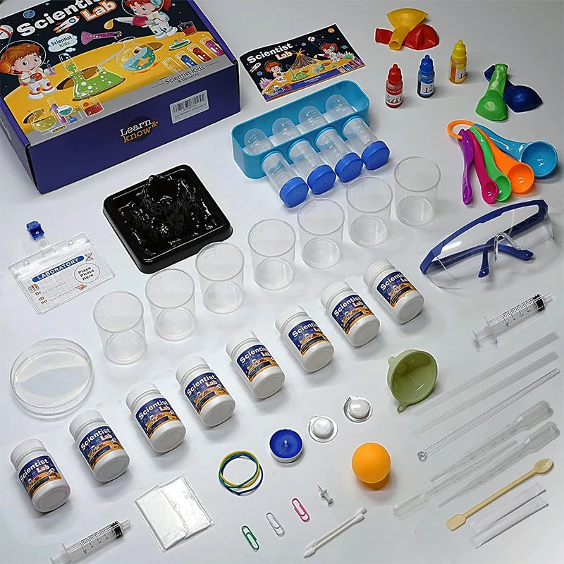 science kit for kids, STEM experiments, kids lab kit, educational toys, science toys, chemistry set, hands-on learning, home science kit, CE certified toy, gifts for kids