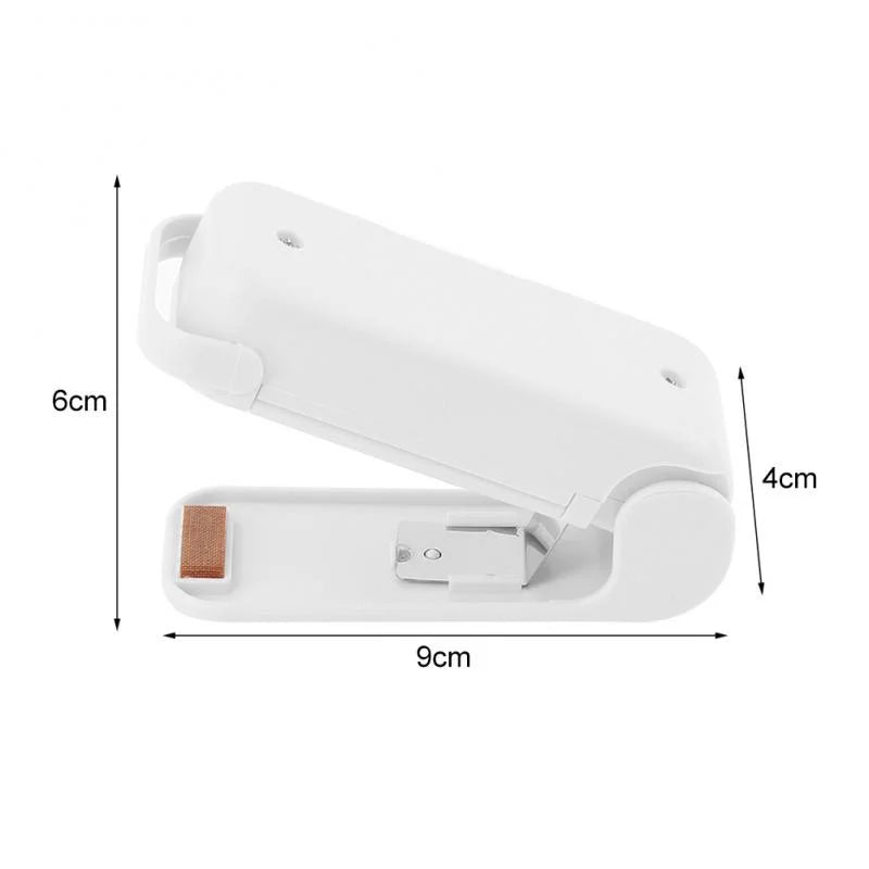 mini heat sealer, portable bag sealer, battery heat sealer, food bag sealer, plastic bag sealer, snack bag sealer, thermal bag sealer, compact heat sealer, cordless sealer, kitchen sealing tool