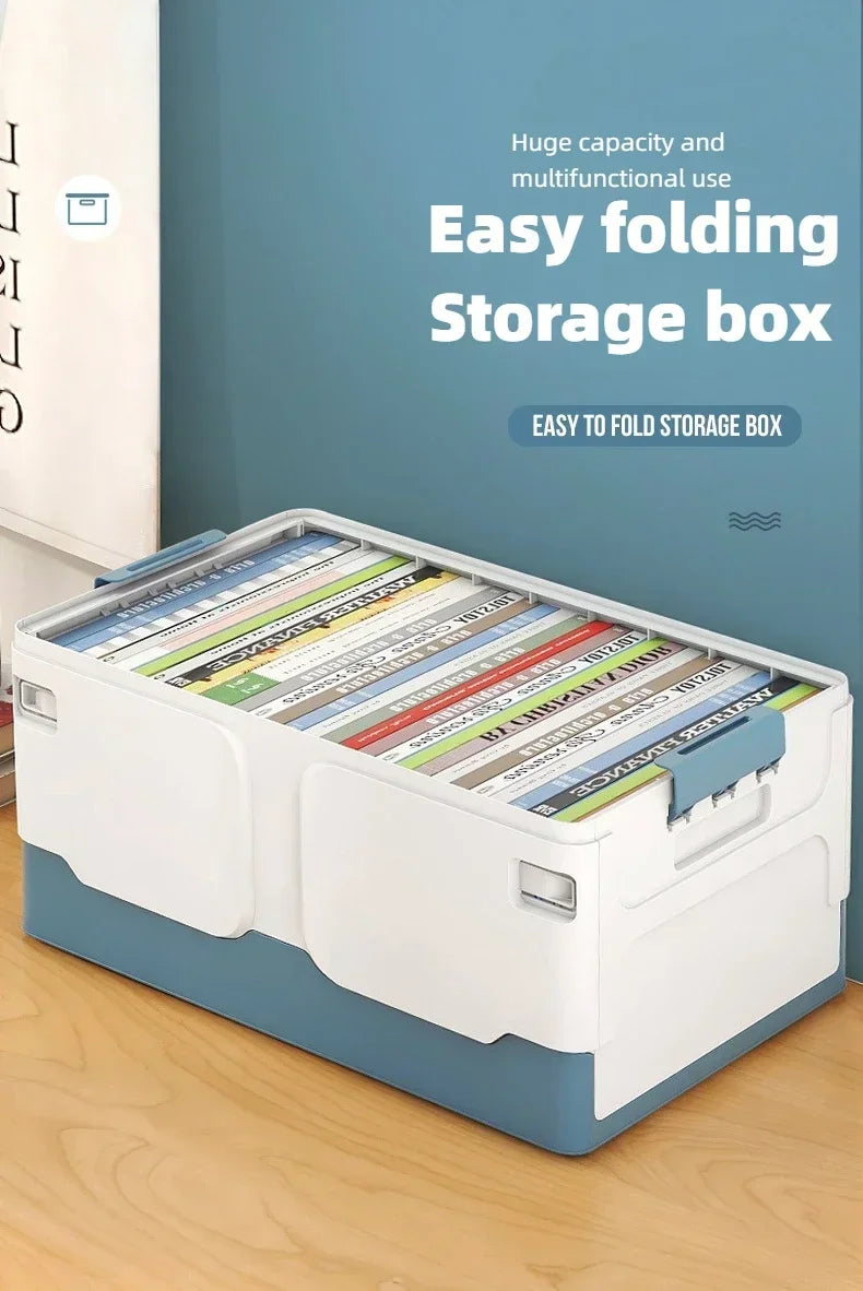 Storage box foldable book box student classroom organizing box snack toy storage box living room extra large with lid