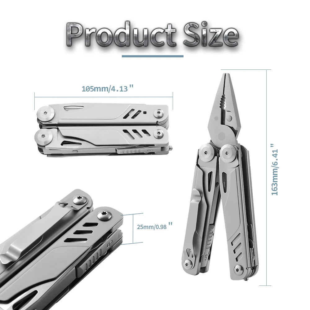 multitool knife, pocket knife set, 18 in 1 tool, stainless steel multitool, camping multitool, survival gear, edc multitool, pliers multitool, handyman tool, outdoor knife set