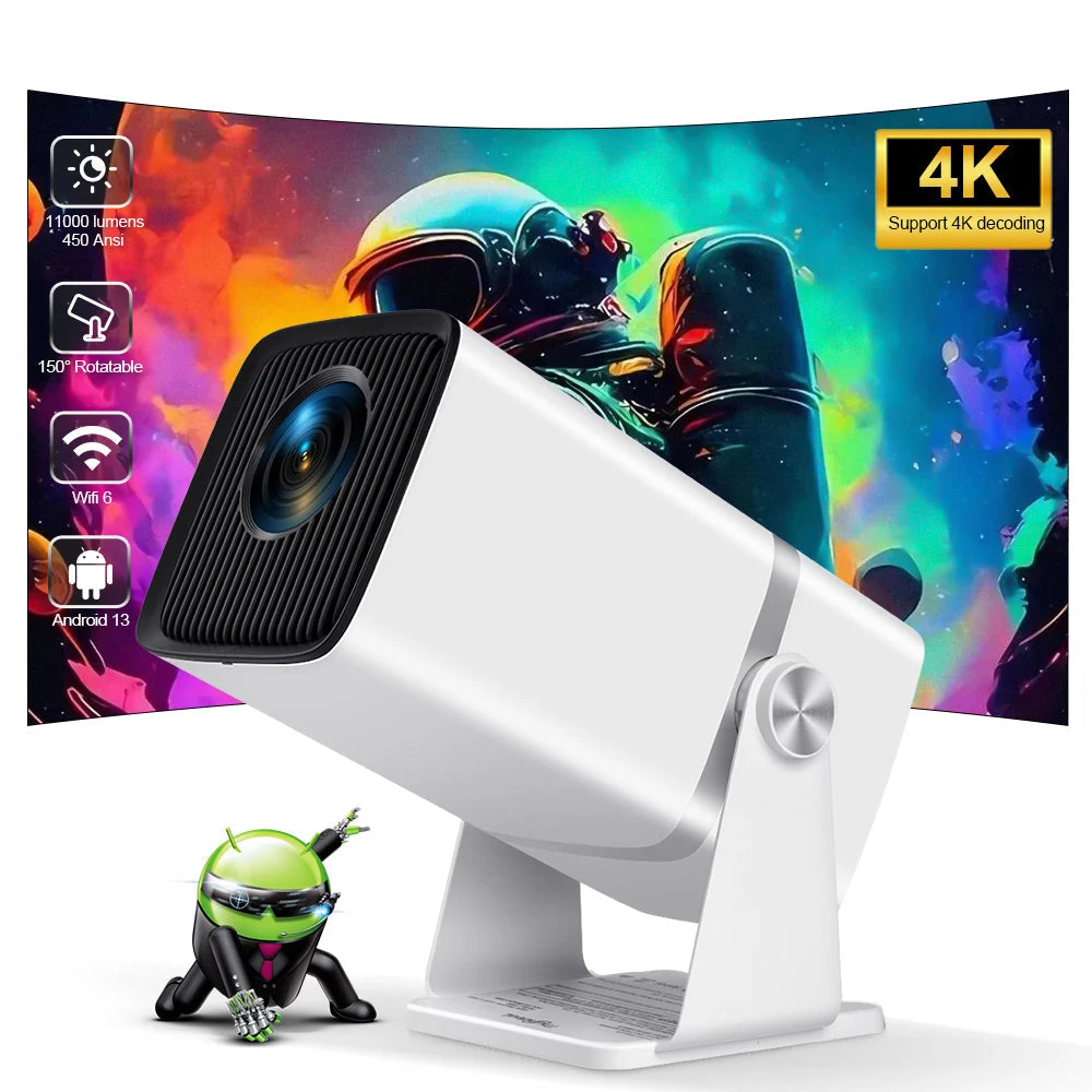 4k home projector, wifi projector, android smart projector, hdmi projector, bluetooth projector, 1080p projector, screen mirroring projector, 3d video projector, portable home cinema, thundeal td80w
