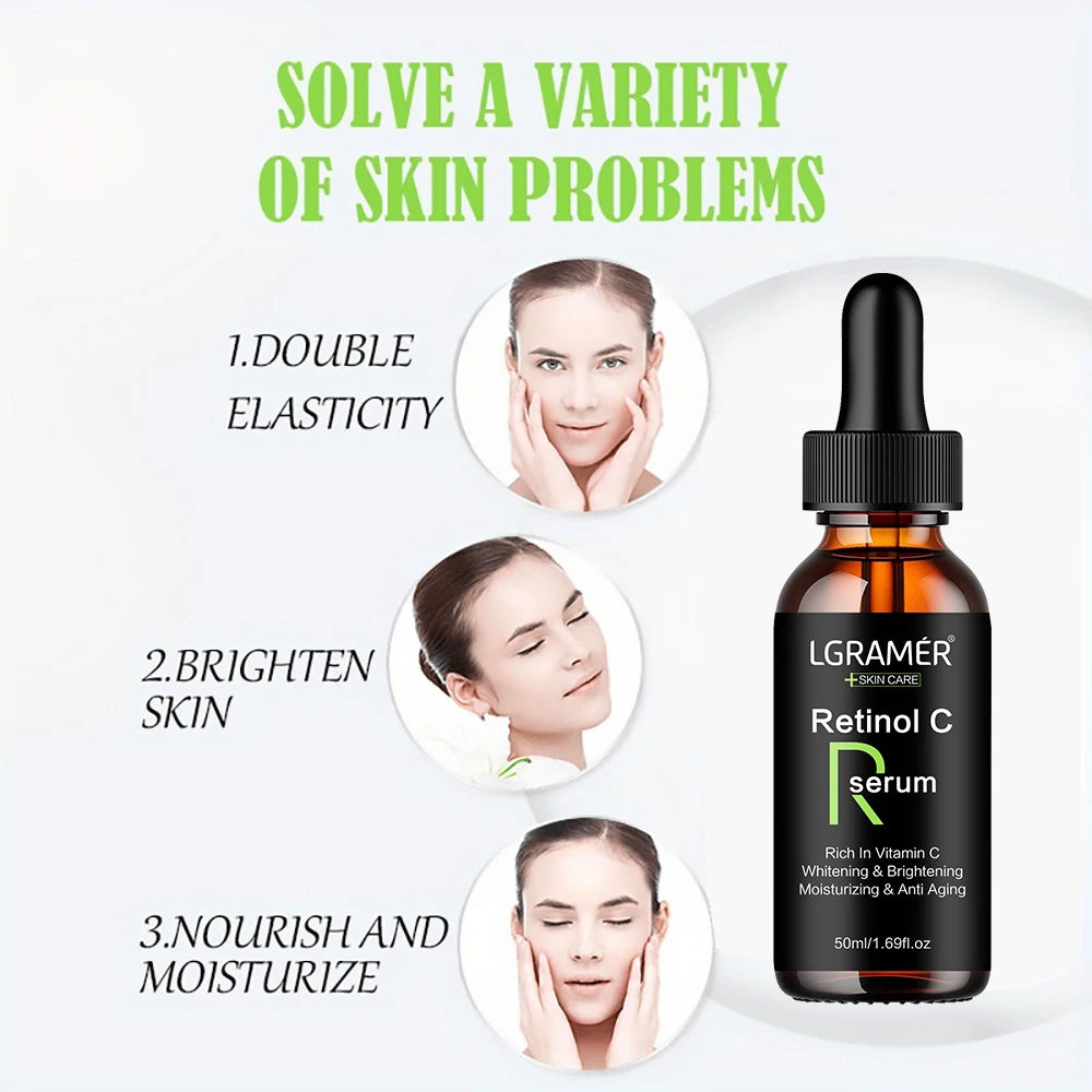 Vitamin C Facial Essence Contains Hyaluronic Acid Dark Spot Remover Moisturizing Repair Anti-aging Essence Facial Skin Care 50ml