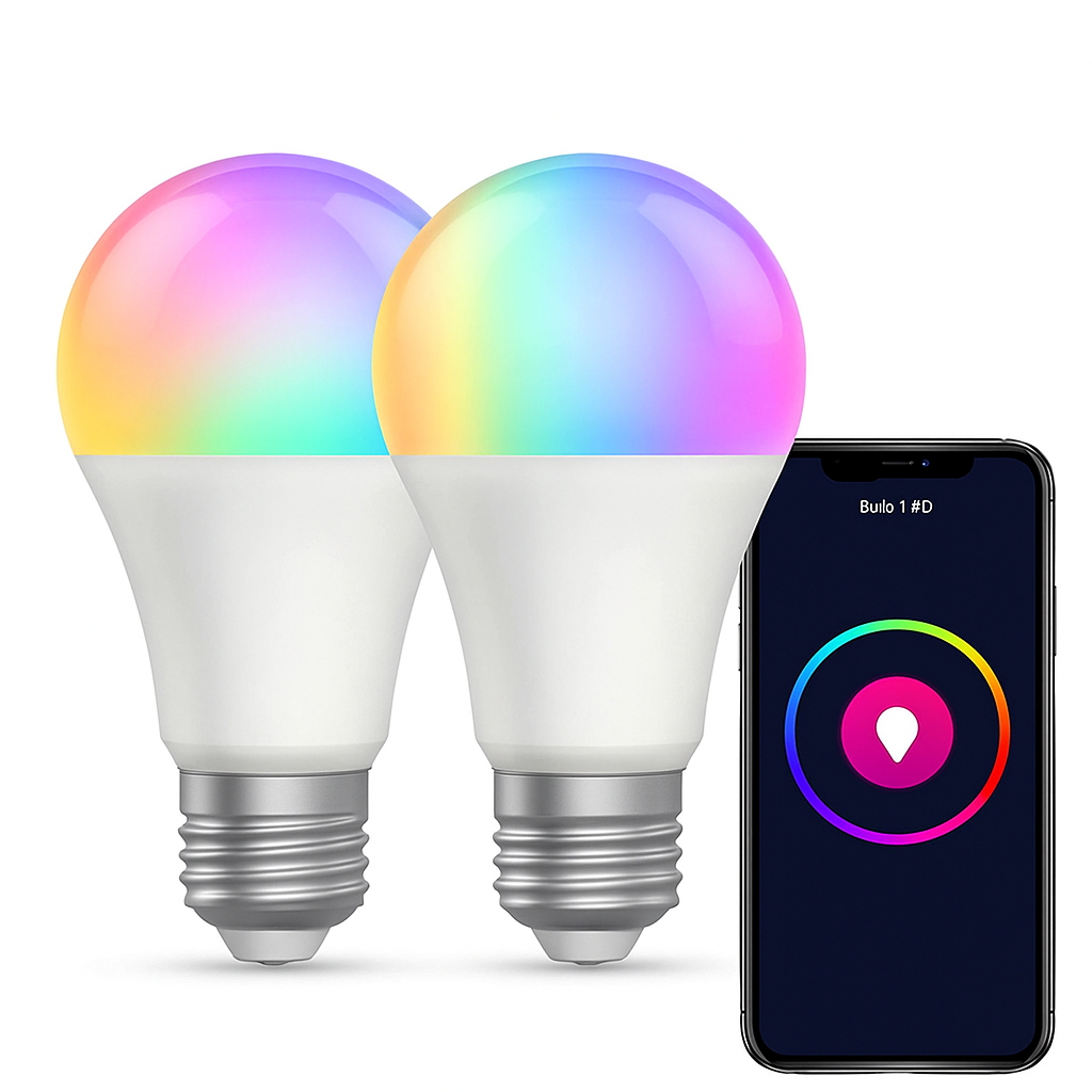 TNCE Tuya E27 Bulb Bluetooth/WIFI/Zigbee, Dimmable Light LED lamp 2700-6500k RGB, Smart Life APP, Voice with Alexa Google Home