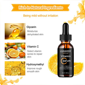 Vitamin C Facial Essence Contains Hyaluronic Acid Dark Spot Remover Moisturizing Repair Anti-aging Essence Facial Skin Care 50ml