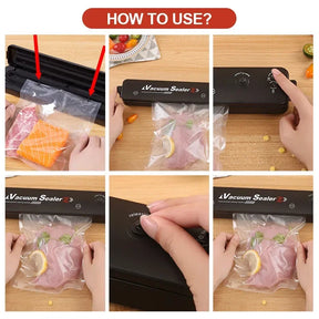 2024 NEW Portable Home Vacuum Food Sealing Kitchen Helper 220V Automatic Packaging Machine Food Vacuum Sealing Machine