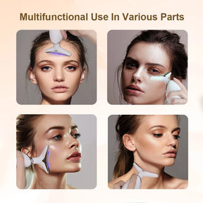 Facial Massager EMS Facial Microcurrent Anti-aging Facial Massager Red Light Therapy Skin Tightening Neck Face Lifting Massager