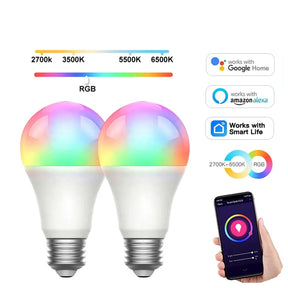 smart led bulb, rgb wifi bulb, tuya smart bulb, alexa light bulb, google home bulb, color changing bulb, e27 smart bulb, smart life bulb, bluetooth led bulb, zigbee smart bulb