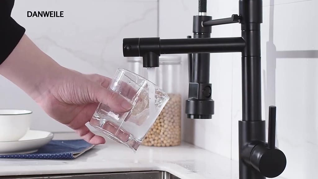 Torneira Cozinha Gourmet Monocomando Com Spray Extensor-preto