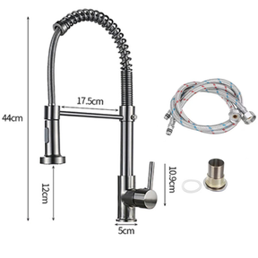 Gourmet Single-Handle Kitchen Faucet With Spray Extension-black